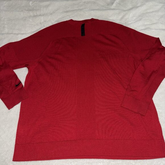 Men's Nike Tiger Woods TW Knit Golf Pullover Sweater Red Size XLarge - Picture 7 of 8
